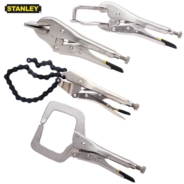 Stanley Juego de Alicates de Bloqueo: Soldadura, Metal, C-Clamp, y Cadena de Corte para Tubos