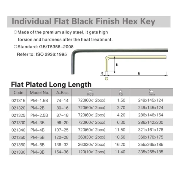 Llave Allen Larga Jetech - Imagen 2