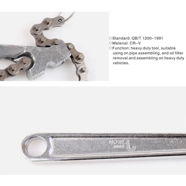 Llave de Cadena para Filtro de Aceite Jetech - 12" o 9" - Imagen 2