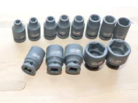 Jetech Juego de 13 Piezas de Sockets de Impacto 1/4"