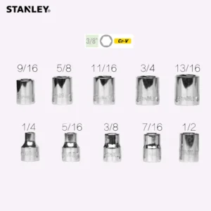 Dado de Acoplamiento Cuadrado STANLEY 3/8" - Tamaños en Pulgadas 1/4" a 13/16