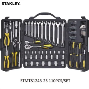 Stanley STMT81243 Juego de Herramientas Combinado de 110 Piezas - Kit Multifuncional para Reparación de Autos, Motos y Bicicletas
