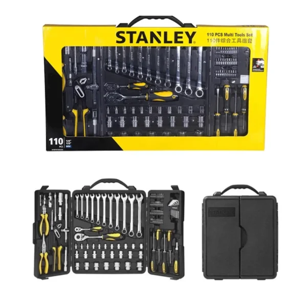 Stanley STMT81243 Juego de Herramientas Combinado de 110 Piezas - Kit Multifuncional para Reparación de Autos, Motos y Bicicletas - Imagen 4