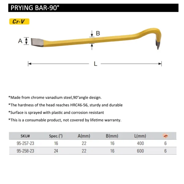 Barra de Palanca Curvada STANLEY - 12", 16", 24" - Imagen 5