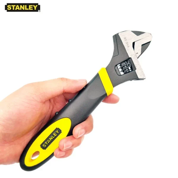 Llave Ajustable STANLEY Profesional con Mandíbula Ancha y Mango de Goma - 6", 8", 10", 12" - Imagen 8