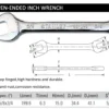 Llave Combinada STANLEY de Pulgadas - Abierta y Estrella Doble - Imagen 8