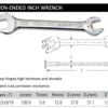 Llave Combinada STANLEY de Pulgadas - Abierta y Estrella Doble - Imagen 9