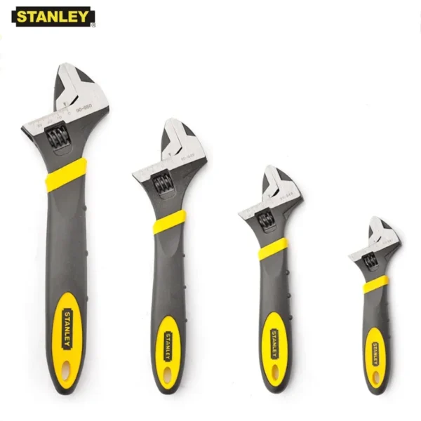 Llave Ajustable STANLEY Profesional con Mandíbula Ancha y Mango de Goma - 6", 8", 10", 12" - Imagen 6