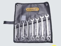 Juego de Llaves de Carraca Reversibles STANLEY 8 Piezas - 8 a 18mm, 60 Dientes con Bolsa de Almacenamiento