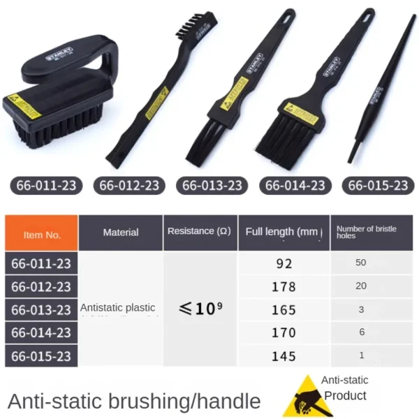 Cepillo Antiestático STANLEY para Limpieza de PCB y Electrónica - ESD Seguro - Imagen 5