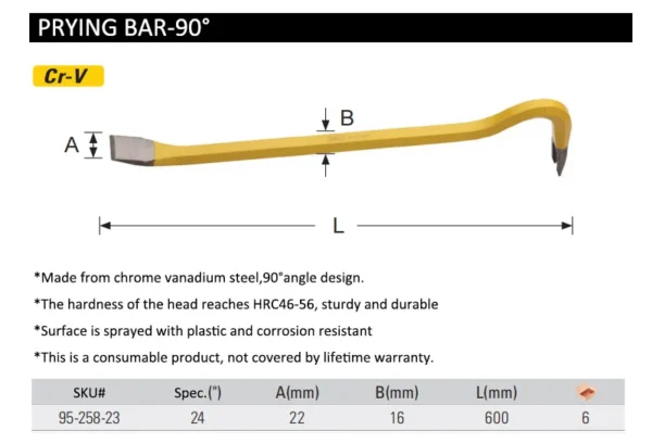 Barra de Palanca Curvada STANLEY - 12", 16", 24" - Imagen 8
