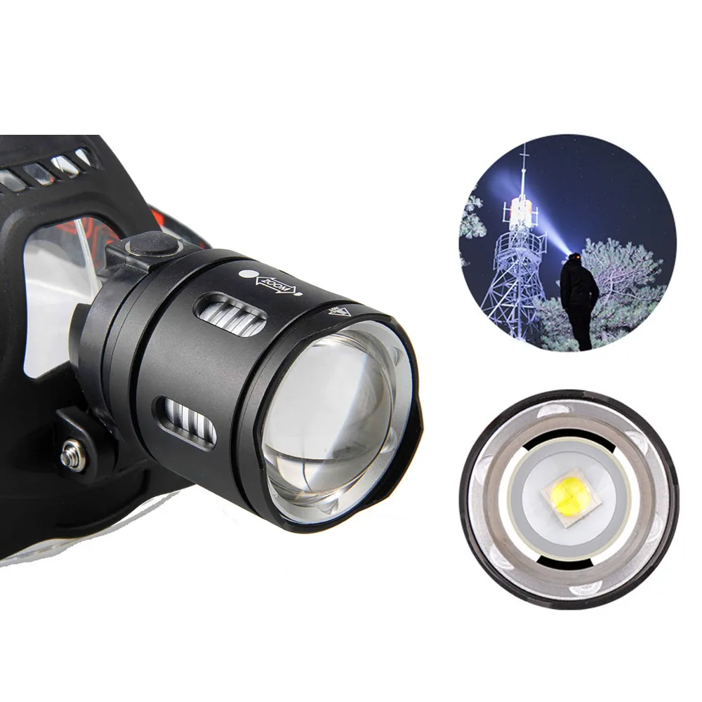Frontal LED Potente ZPAA XHP50.2/XHP70.2 – Linterna de Cabeza Recargable USB, Zoom, Impermeable IPX6 para Pesca, Caza y Camping - Imagen 4