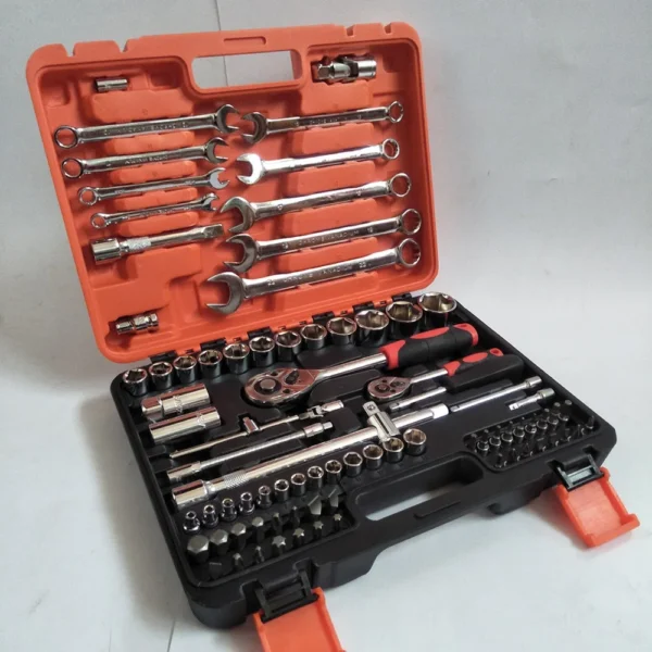 Juego de Herramientas de 82 Piezas en Acero Cromo-Vanadio – Kit de Reparación Automotriz con Llaves, Destornilladores y Herramientas de Chapa - Imagen 5