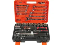 Juego de Herramientas de 82 Piezas en Acero Cromo-Vanadio – Kit de Reparación Automotriz con Llaves, Destornilladores y Herramientas de Chapa