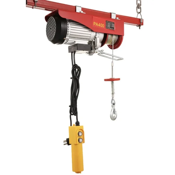Mini Polipasto Eléctrico con Cable de Acero – 200 a 800 kg, con Carro de Traslado, para Construcción e Industria