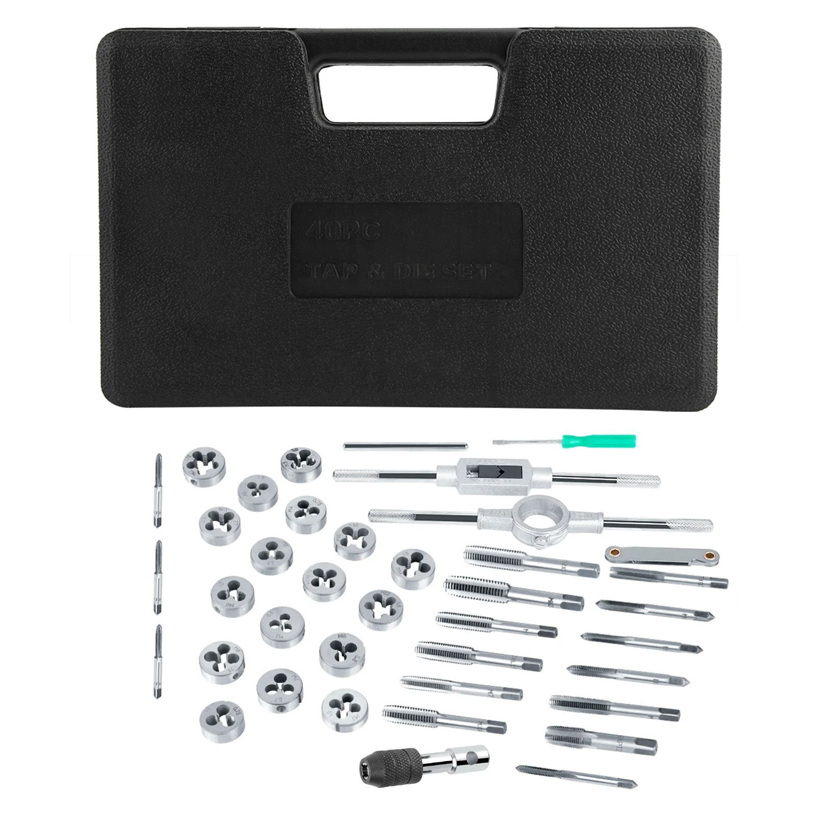 Juego de Terrajas y Machos de Rosca 40 Piezas M3-M12 con Llaves y Galga de Roscas – DOACT - Imagen 6