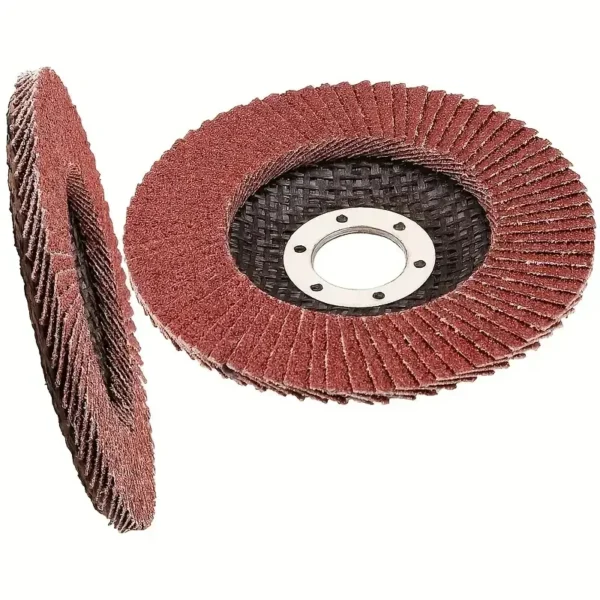 Disco de Láminas Abrasivo 4.5" (115 mm) – Granos 40, 60, 80 y 120 para Lijado y Desbaste en Metal y Madera - Imagen 2