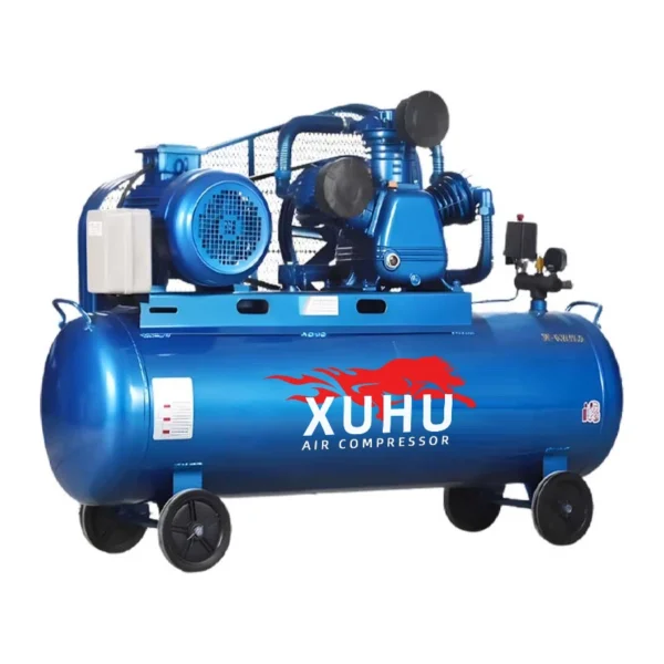 Compresor de Aire de Pistón 2 HP / 3 HP con Correa – Depósito 100 L, 0,6 m³/min para Uso Industrial