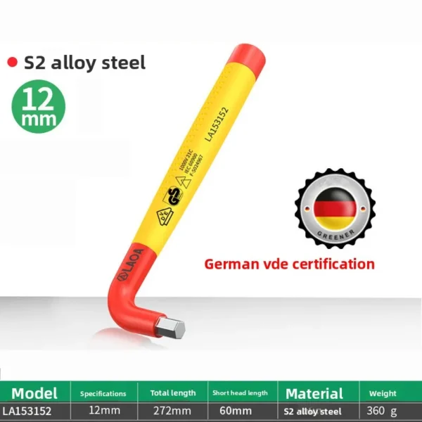 Juego de Llaves Hexagonales Aisladas 1000V – Certificación VDE, Acero Cromo-Vanadio, Multifuncionales con Mango Antideslizante - Imagen 6