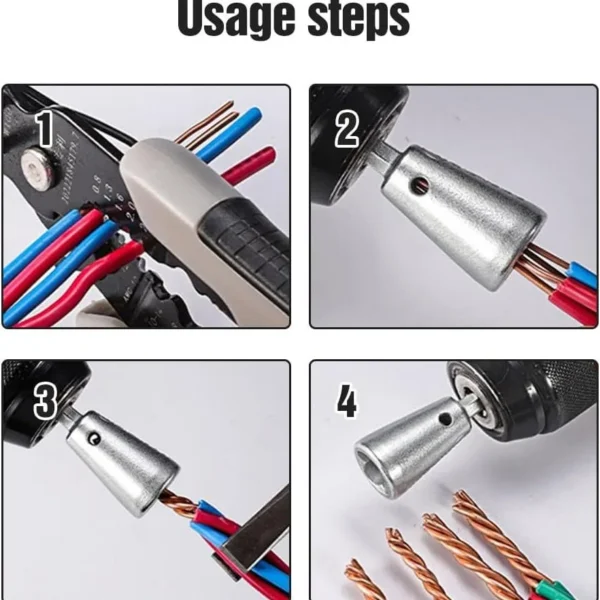 Herramienta Rápida para Trenzado de Cables – Adaptador para Taladro Eléctrico en Acero de Alta Resistencia - Imagen 3
