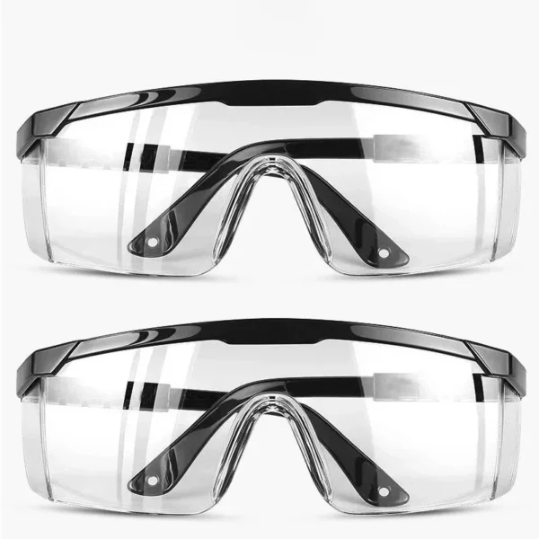 Gafas de Seguridad Antisalpicaduras – Pack de 2 Unidades, Protección Ocular contra Polvo, Viento y Impactos - Imagen 3