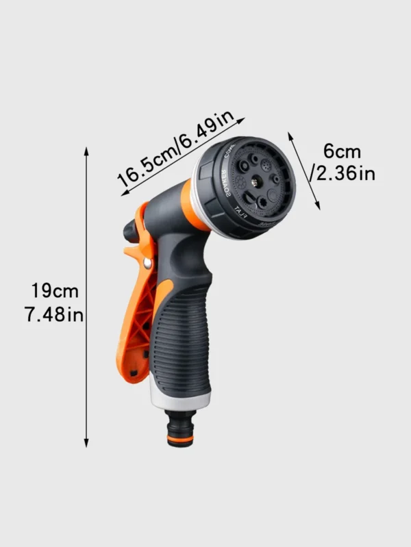 Pistola de Riego a Presión para Jardín – Boquilla con 8 Modos de Pulverización y Mango Ergonómico - Imagen 3