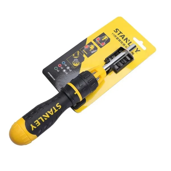Stanley STHT68010-8-23 Ratchet Changeable Head Screwdriver Multifunctional Changeable Head Screwdriver Cross Slotted 11pcs - Imagen 5