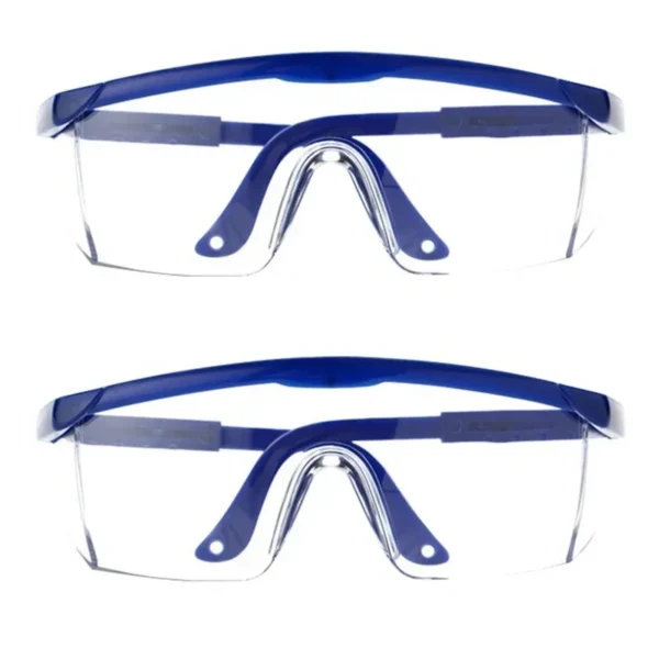Gafas de Seguridad Antisalpicaduras – Pack de 2 Unidades, Protección Ocular contra Polvo, Viento y Impactos - Imagen 4