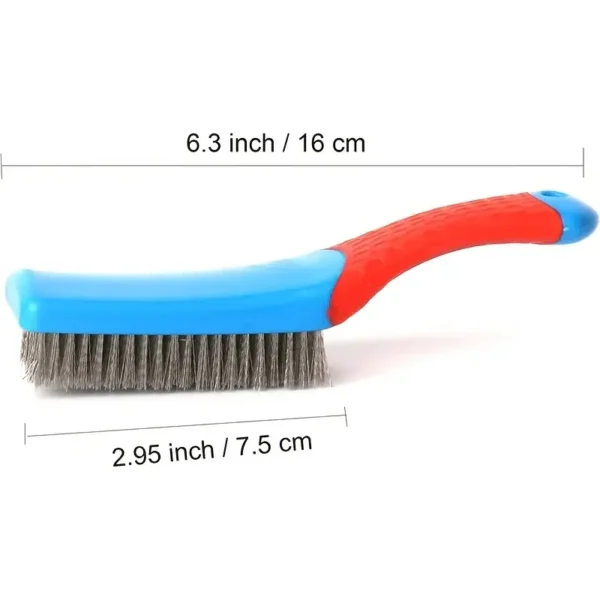 Cepillo de Alambre de Acero Inoxidable con Mango de Plástico – Limpieza de Óxido, Soldadura y Pintura - Imagen 2