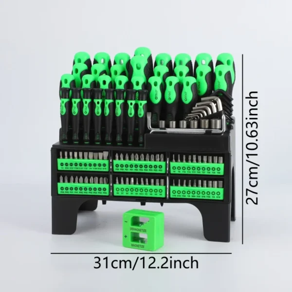 Juego de Destornilladores 21/118 Piezas con Estuche de Almacenaje y Mango Ergonómico Antideslizante - Imagen 2