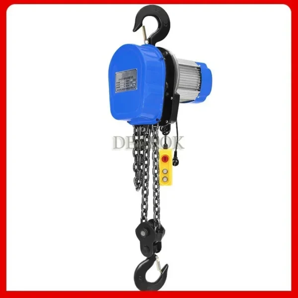Polipasto Eléctrico de Cadena 220V – 1T, Altura de Izado 3 a 6 m, 1500W, para Construcción y Taller