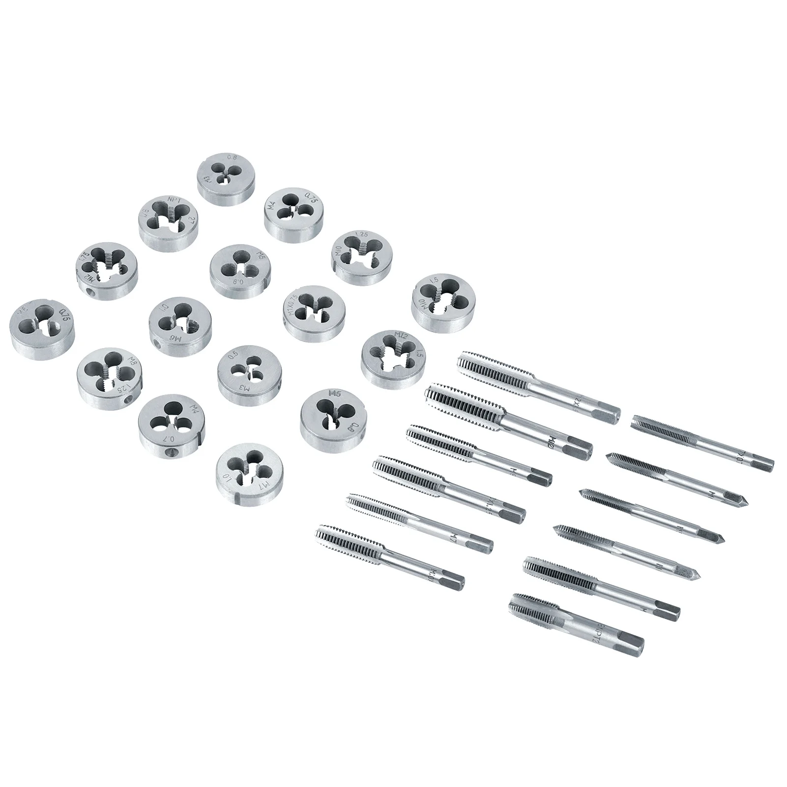 Juego de Terrajas y Machos de Rosca 40 Piezas M3-M12 con Llaves y Galga de Roscas – DOACT - Imagen 3