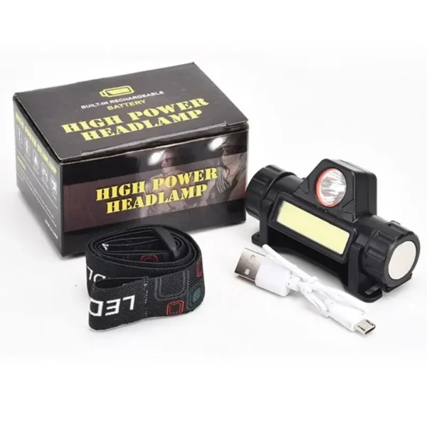 Linterna Frontal Recargable COB LED USB – Potente, Magnética y Impermeable para Pesca y Actividades al Aire Libre - Imagen 3