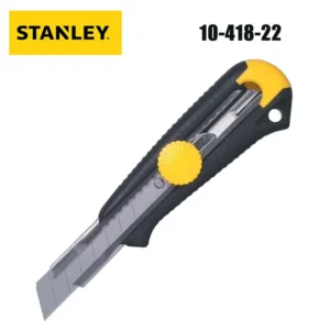Cúter Profesional Stanley 10-418-22 para Corte de Papel, Cartón y Vinilo – Hoja de 18 mm con Mango Reforzado