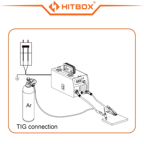 Antorcha TIG HITBOX WP17V/WP26V 140A – 4m con Válvula de Gas, Refrigeración por Aire y Conector 10-25mm - Imagen 4