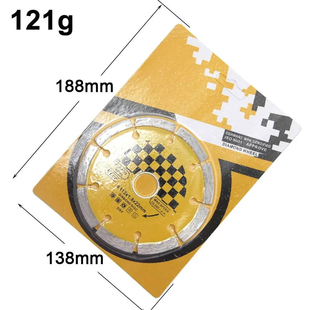 Disco de Diamante Seco 115 mm – Hoja Ranurada para Corte de Pared, Granito, Mármol, Hormigón y Piedra - Imagen 4