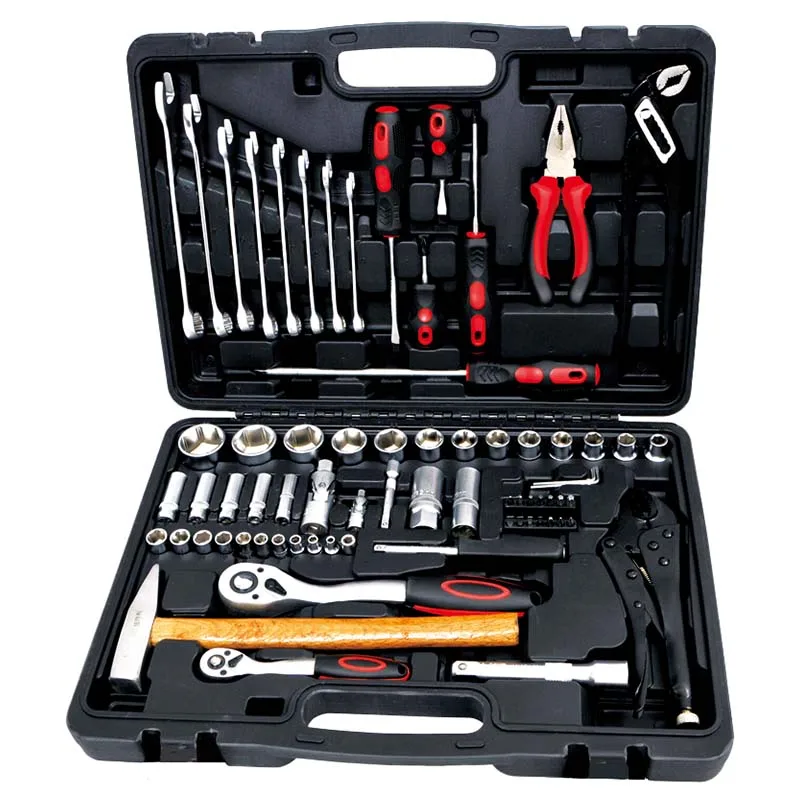 Juego de Herramientas 74 Piezas – Set Profesional de Llaves de Vaso 1/4" y 1/2" para Reparación de Automóviles