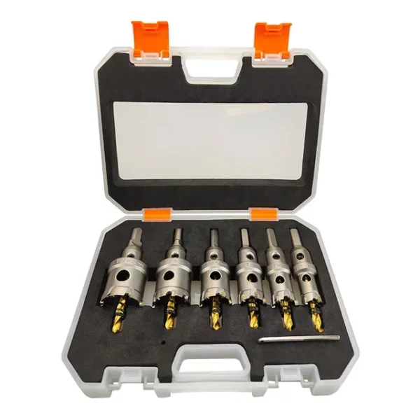 Juego de 6 Brocas de Corona TCT 16–32 mm para Metal – Sierra de Perforación de Acero Inoxidable con Punta de Carburo de Tungsteno - Imagen 4
