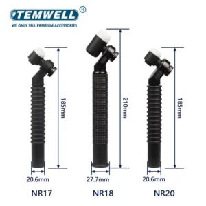 Cabezal de Antorcha TIG NR9/NR17/NR18/NR20/NR26 – Giro 360° para Soldadura con Enfriamiento por Aire o Agua