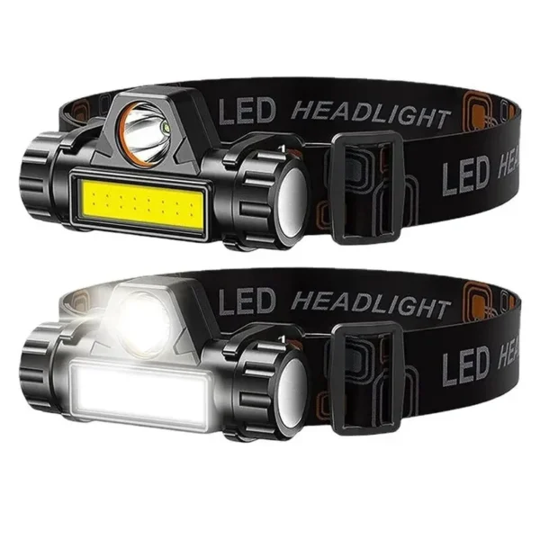 Linterna Frontal Recargable COB LED USB – Potente, Magnética y Impermeable para Pesca y Actividades al Aire Libre