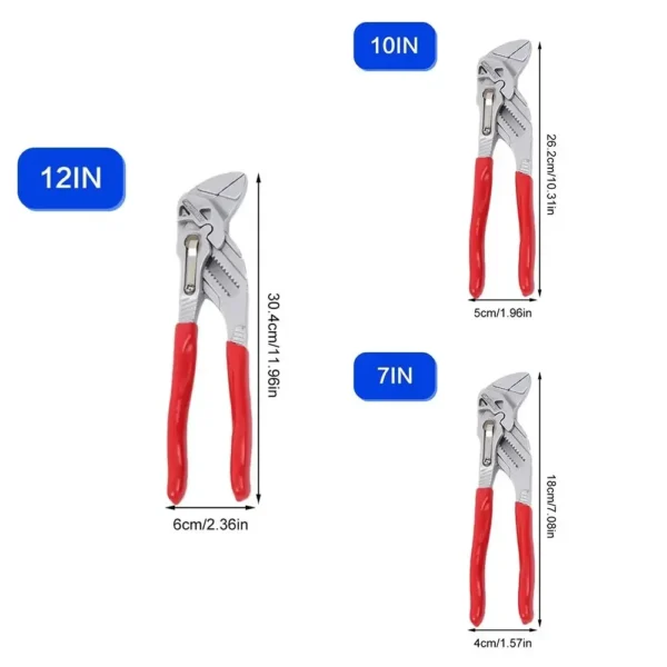 Alicates Llave Ajustable Multifuncional tipo Pico de Águila – 12" - Imagen 5