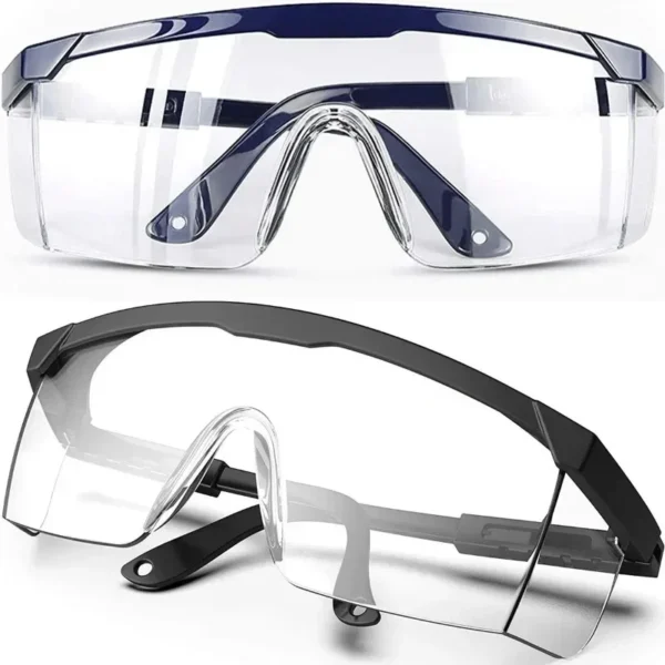 Gafas de Seguridad Antisalpicaduras – Pack de 2 Unidades, Protección Ocular contra Polvo, Viento y Impactos